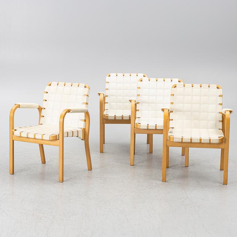 Alvar Aalto, karmstolar 4 st, modell 45, Artek.