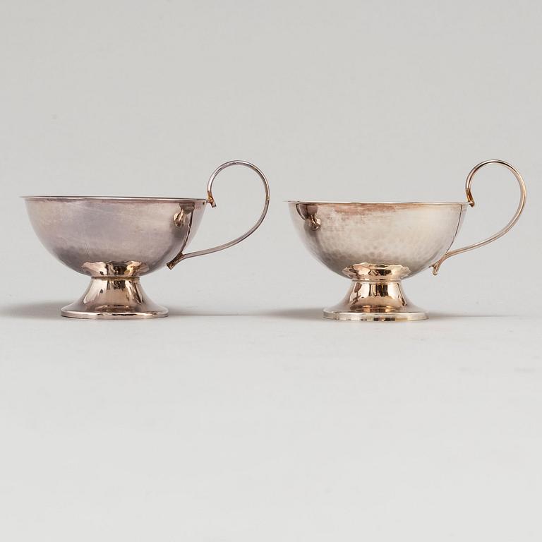 a set of 25 silver cups by Ceson Göteborg, 1980.