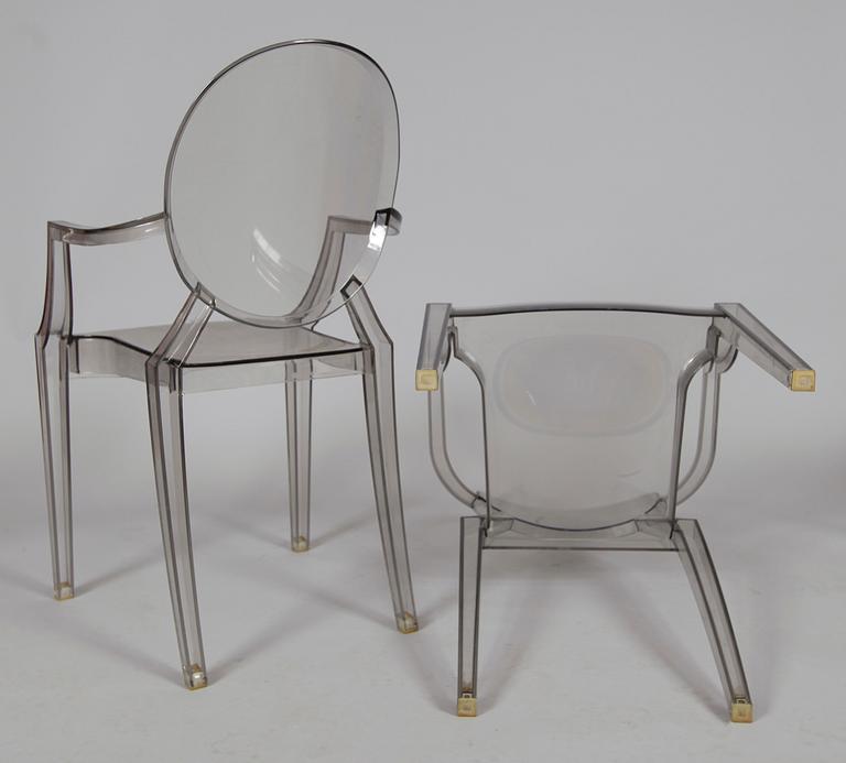 KARMSTOLAR, 1 par, "Louis Ghost", Philippe Starck för Kartell.
