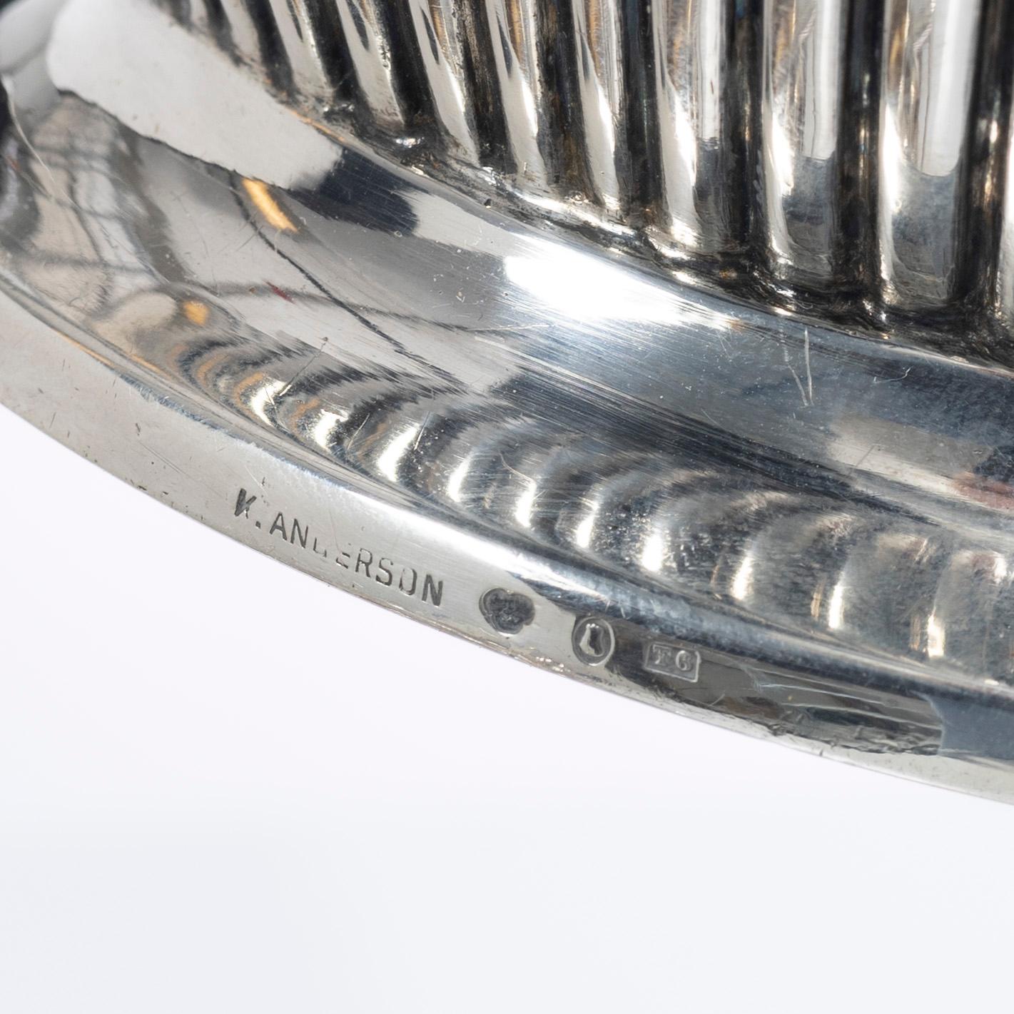 A three piece silver coffee service, K. Andersson, Stockholm, 1897.