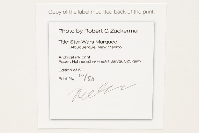 Robert Zuckerman, "Star Wars Marquee, Albuquerque, New Mexico", 1977.