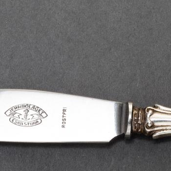 12+12 psc silver cutlery model 'Adlerstråhle', A Lundström Lund and CG Hallberg Stockholm 1936-50.