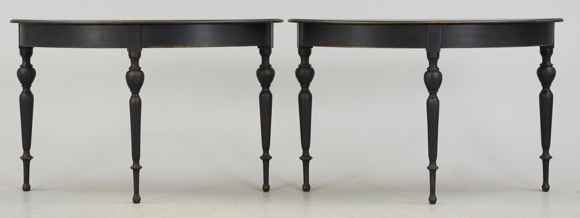 BORD, ett par, barockstil, 1800-tal.