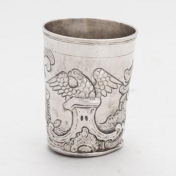 A Russian 18th-century silver beaker, Moscow 1778.