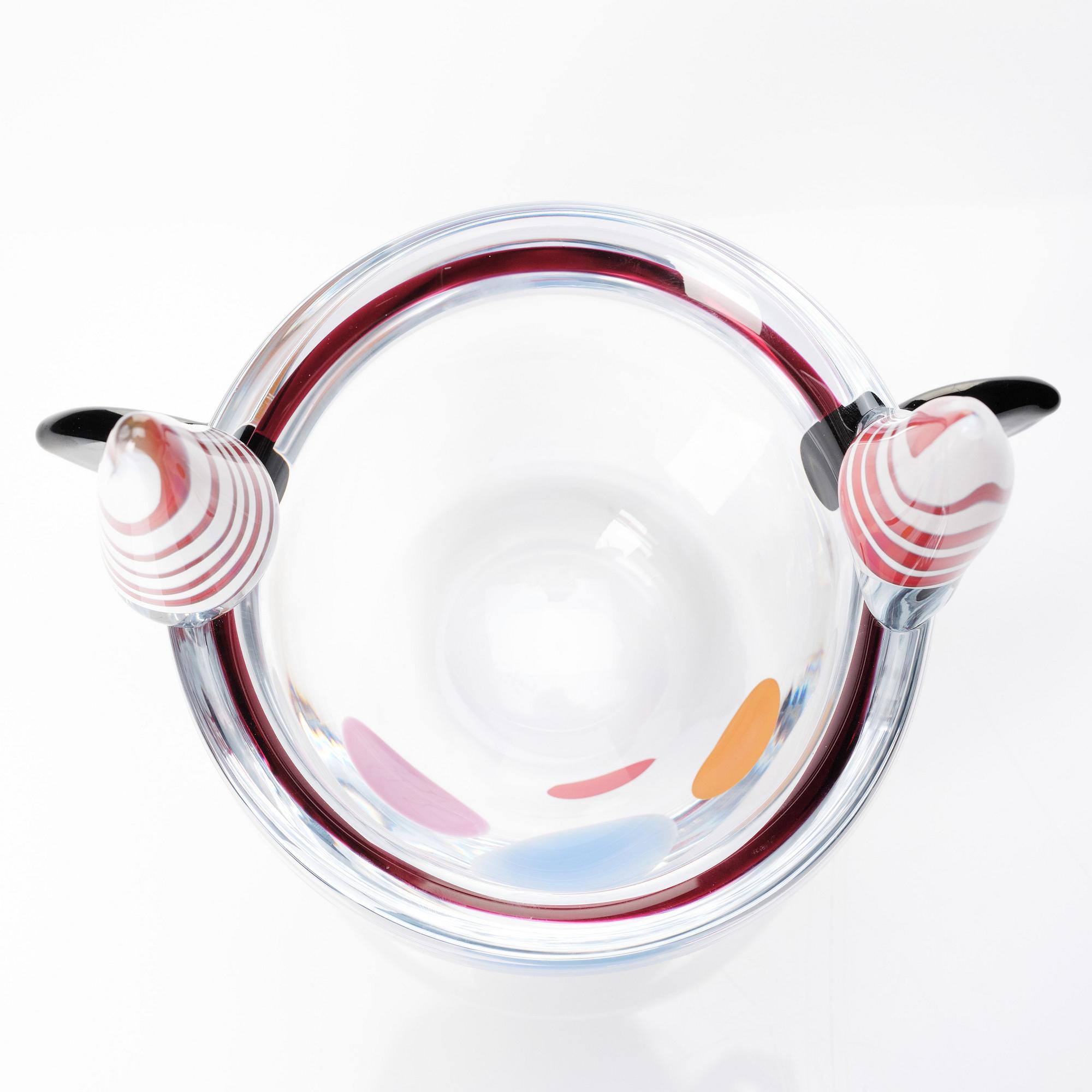 Erik Höglund, a glass sculpture/bowl, Strömbergshyttan, Sweden 1990.