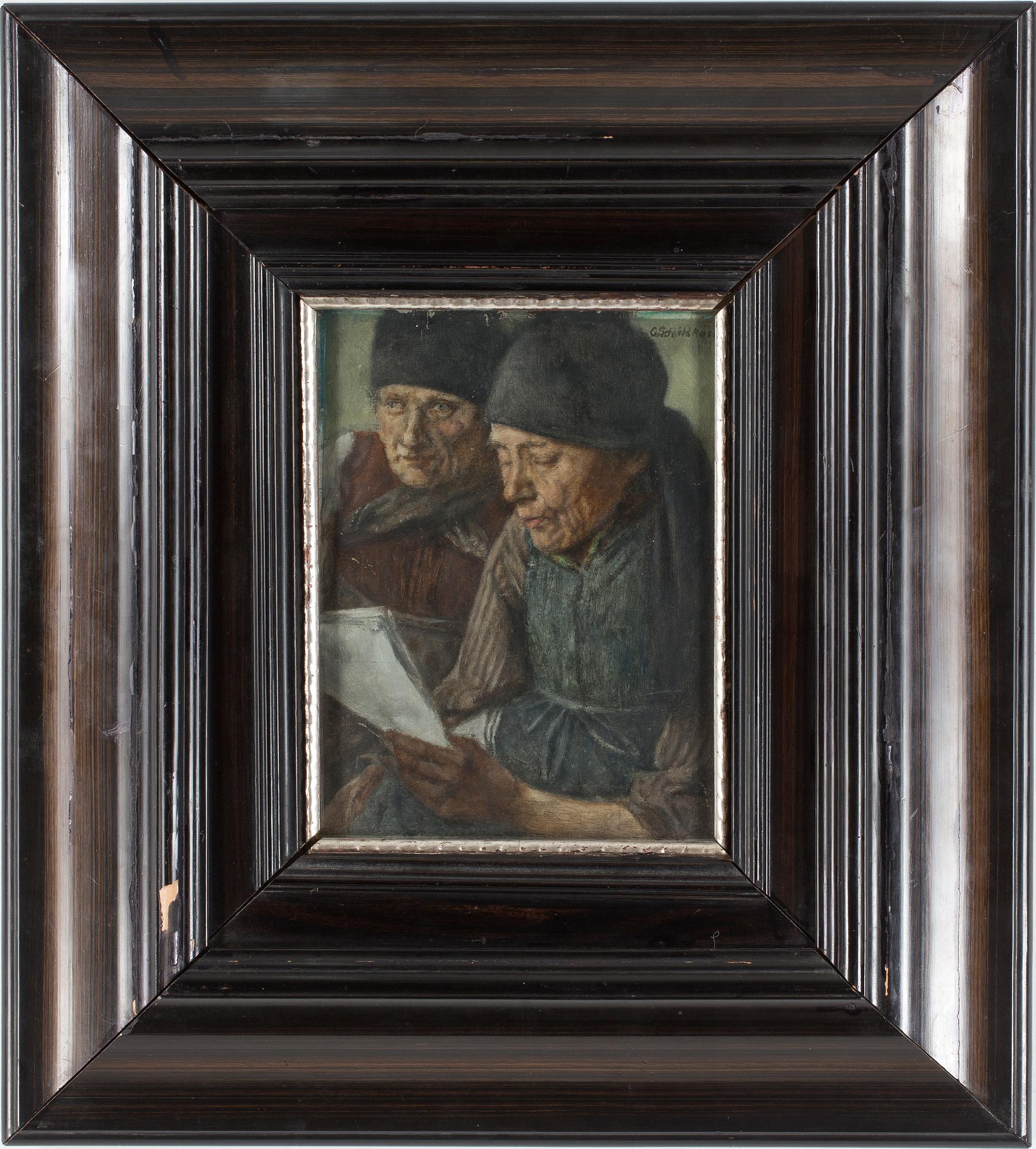 GEORG SCHILDKNECHT, olja på pappannå, signerad.