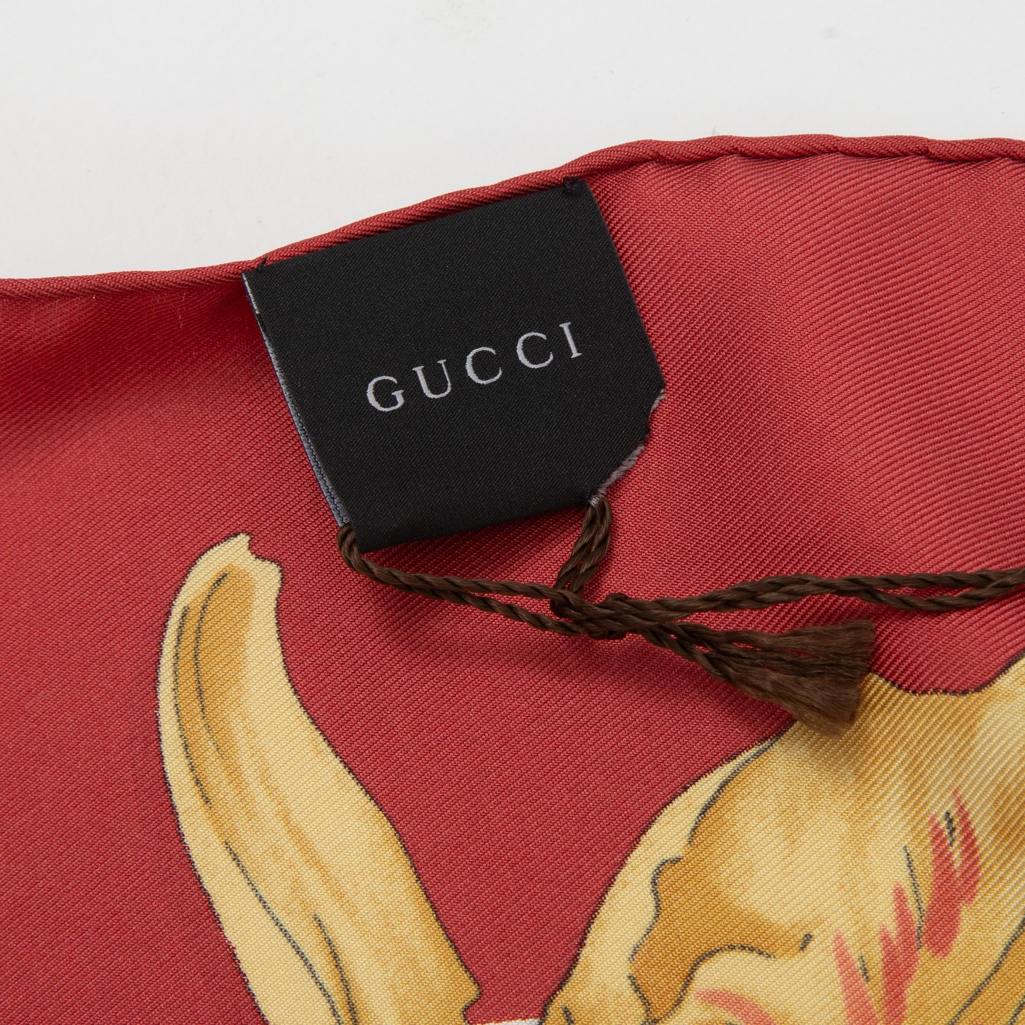 Gucci, a twill silk scarf.