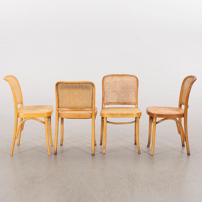 Four similar mid 20th century chairs.