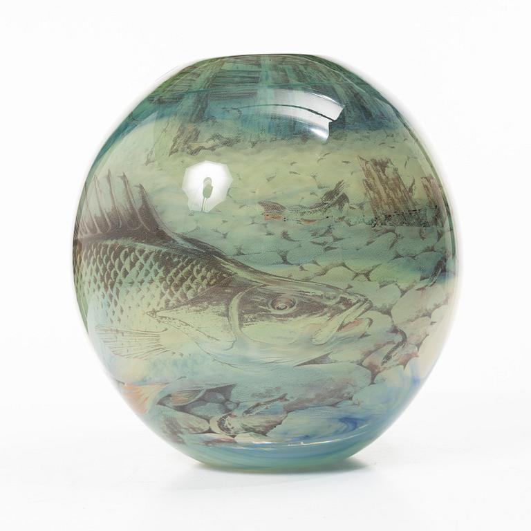 Robert Oldegaarden, glass, vase, graal, unique.