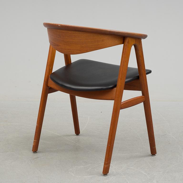 ERIK KIRKEGAARD, a teak chair from Höng Stolefabrik, Denmark, 1950's/60's.