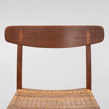 Hans J. Wegner, stolar, 4 st, "Spisestolen/ CH-23", Danmark, 1900-talets andra hälft.