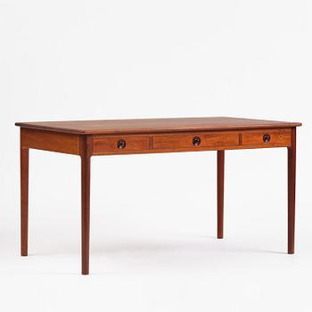 Hans J. Wegner, a model PP305 teak desk, PP Møbler, Denmark 1970s.