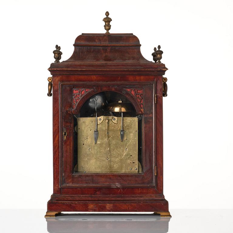 An English presumably 18th century bracket clock. Dial marked "Francis Perigal, Royal Exchange London".