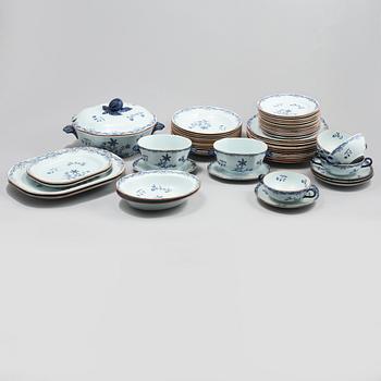 SERVISDELAR, 49 delar, flintgods, "Ostindia", Rörstrand, 1900-tal.