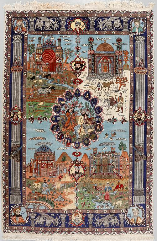 A Täbriz rug, old/semiantique, 252 x 180 cm.