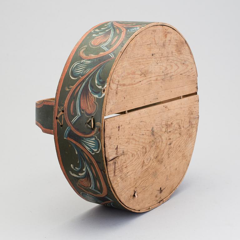 A painted folk art basket Berdalen Norway dated 1819.