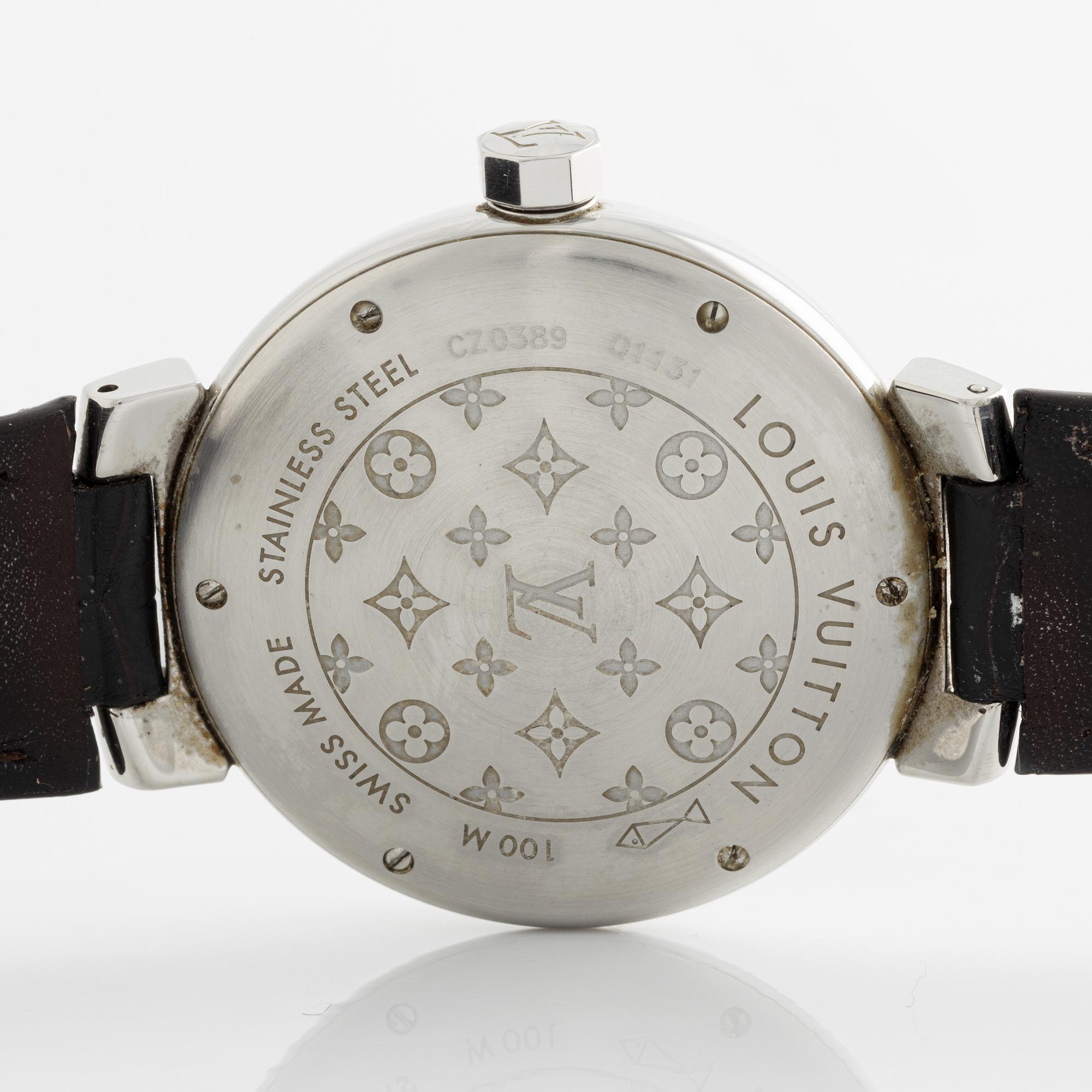 Louis Vuitton Tambour GMT wristwatch 39.5 mm. Bukowskis