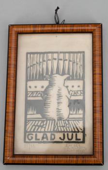 ERIC O. W. EHRSTRÖM (FINLAND), träsnitt, 25/27, sign. och dat. 1929.