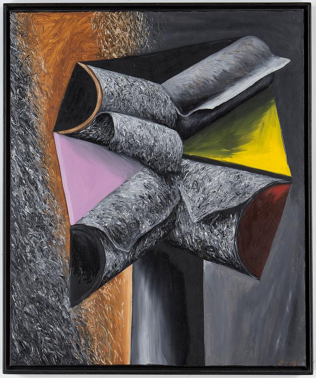 PETTER ZENNSTRÖM, "Ansikte III", olja på duk, signerad och daterad 1982.