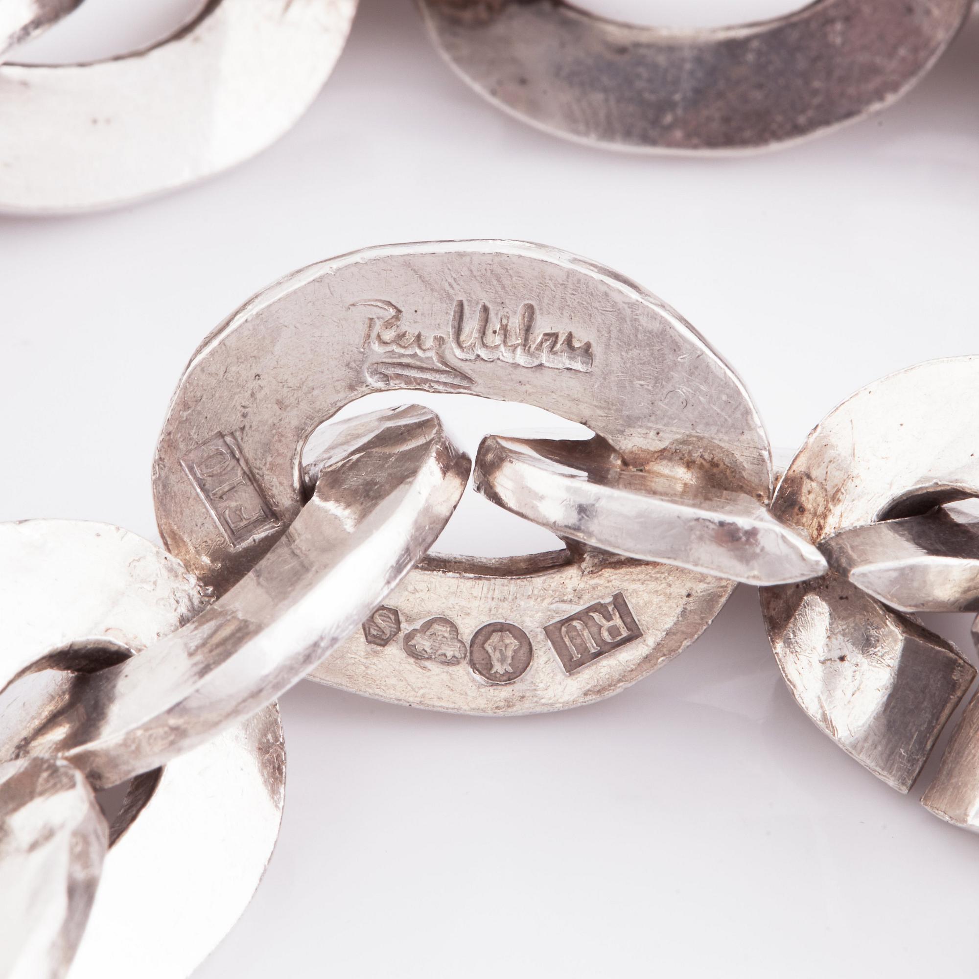 Rey Urban, a sterling silver necklace/bracelet combination, Stockholm 1980 and 1982.
