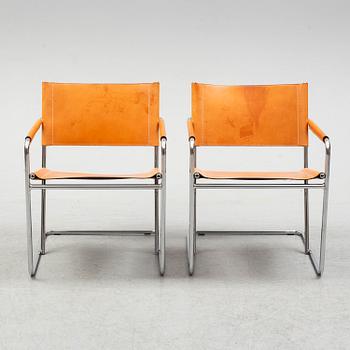 A pair of contemporary Arrben chairs, Italy.