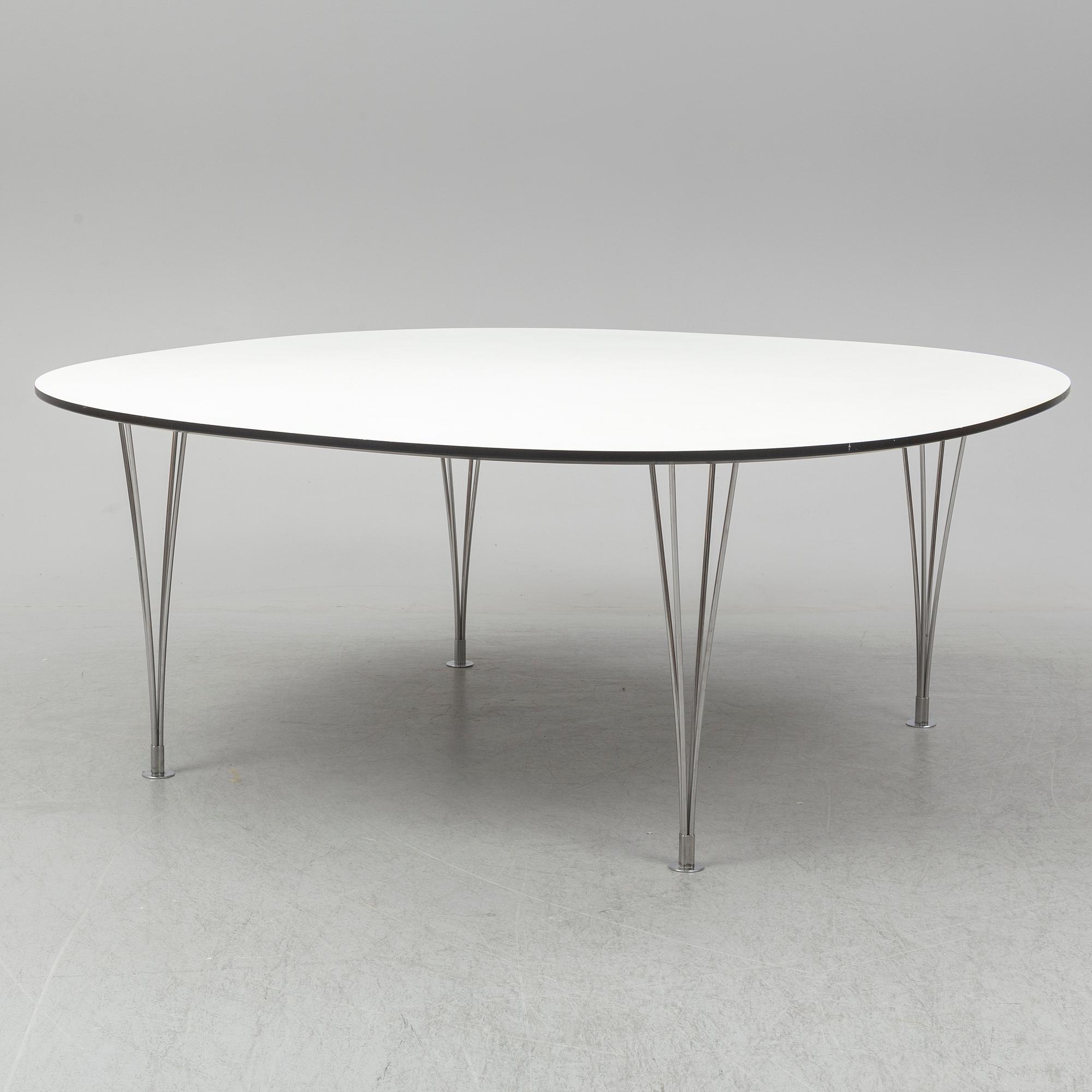 BRUNO MATHSSON & PIET HEIN, a 'Supercirkel' table, Bruno Mathsson International, Värnamo, 2013.