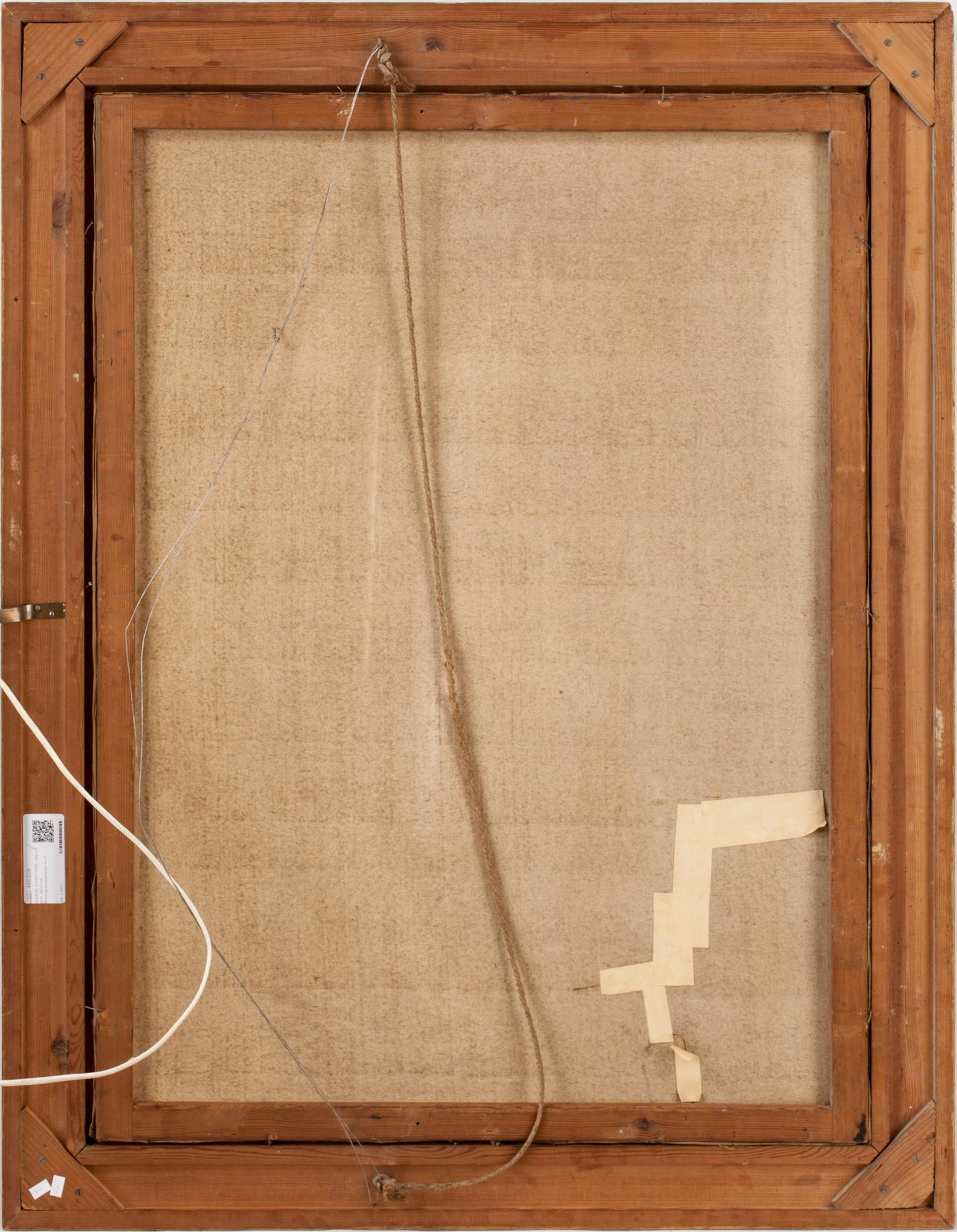 OKÄND KONSTNÄR, olja på duk, 1800-tal. Monogramsignerad AJP.