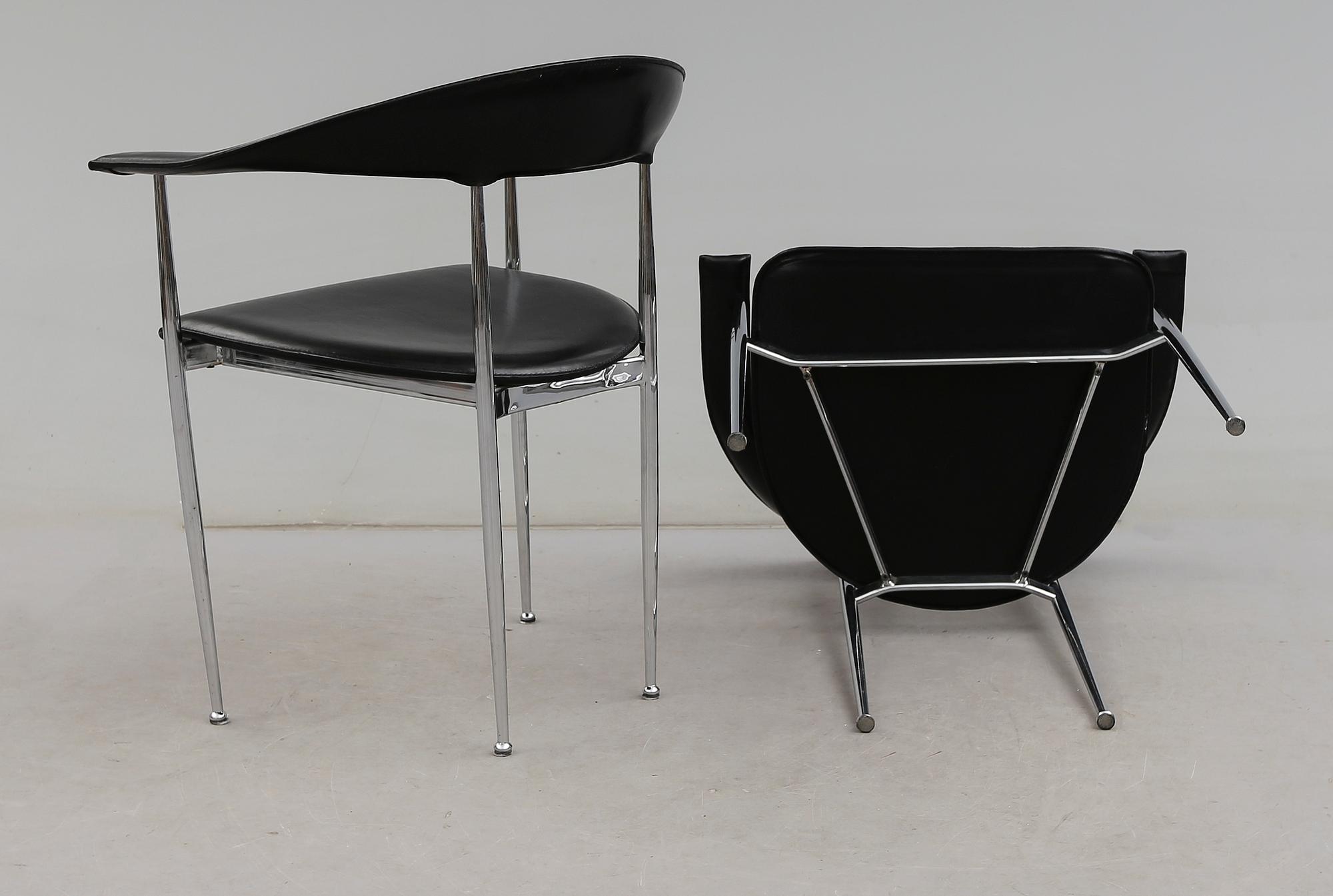 KARMSTOLAR, 1 par, "P40", G. Vegni och G. Gualtierotti, Fasem, 1900-talets andra hälft.