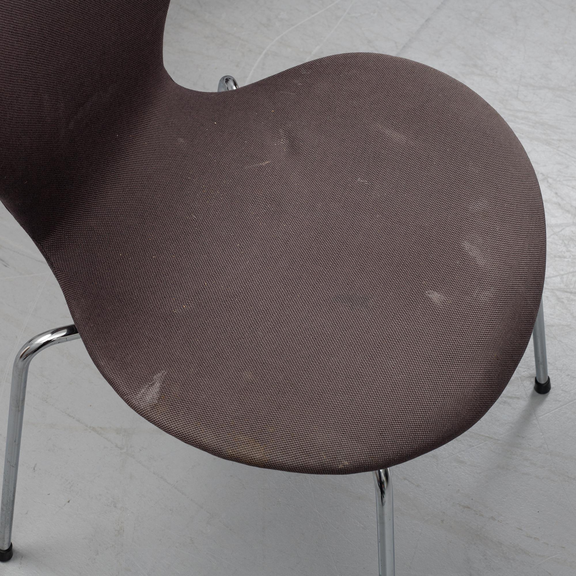 Arne Jacobsen, stolar, 10st, "Sjuan", Fritz Hansen, 1980.