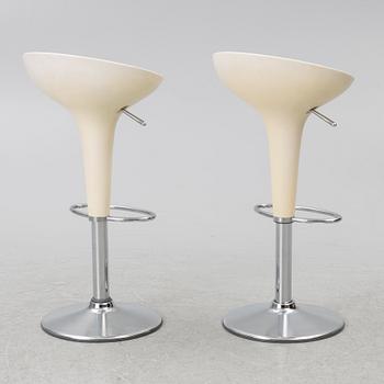Stefano Giovannoni, bar stools, a pair, Bombo Swivel, Magis, early 2000s.