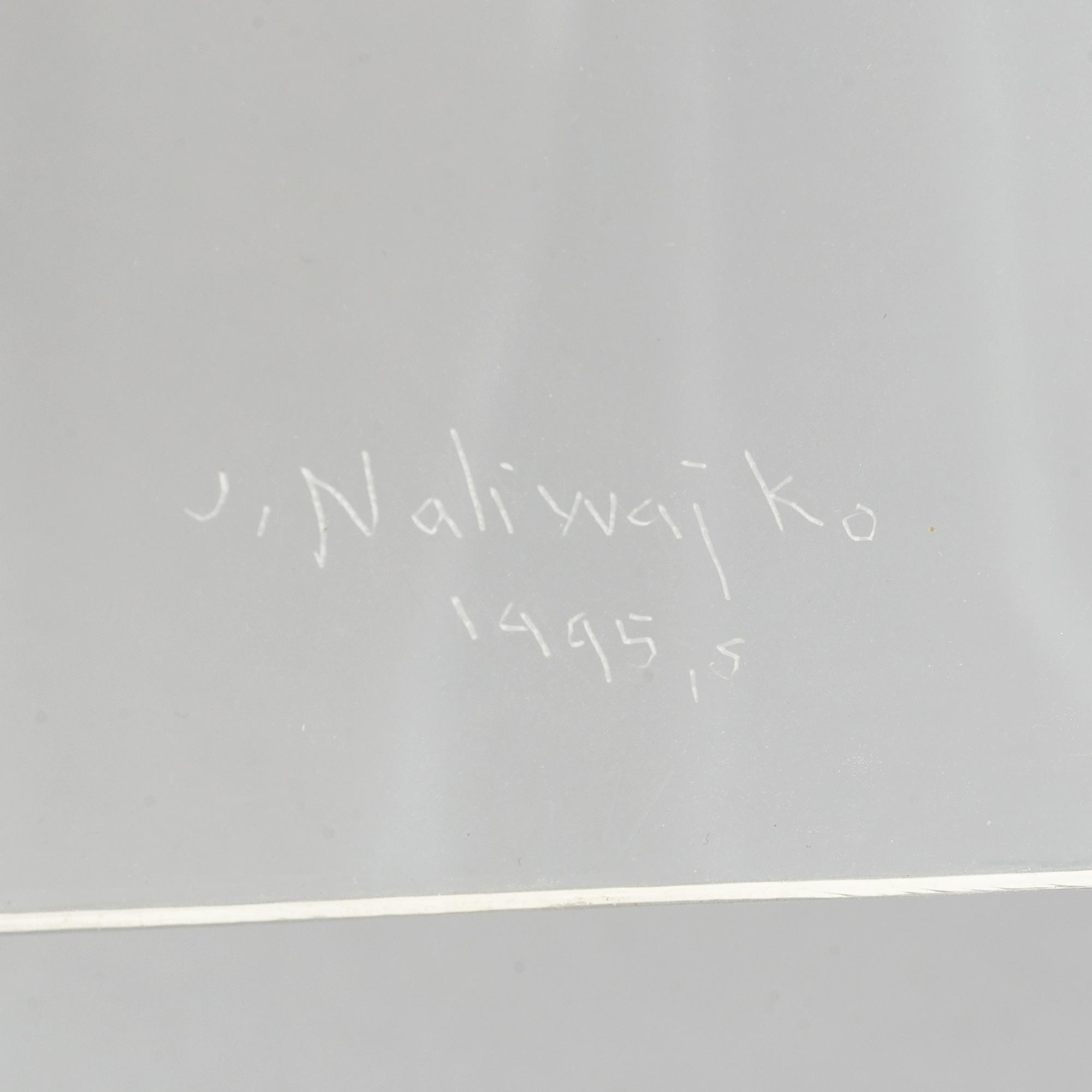 Jan Naliwajko, skulptur, blandteknik, signerad och daterad 1995.