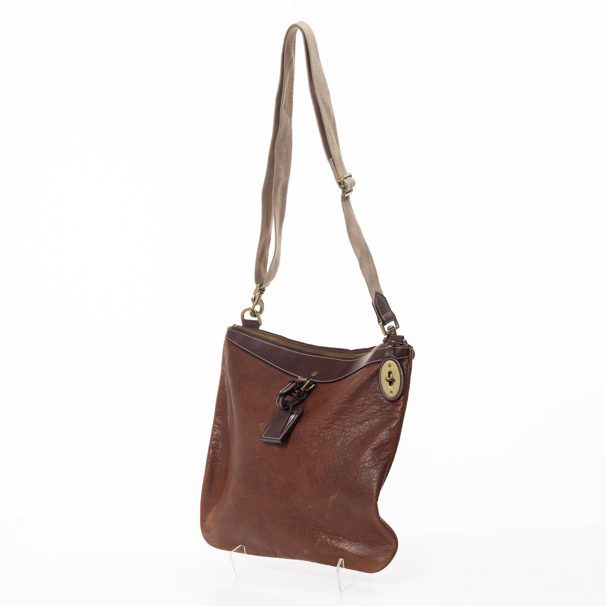 Mulberry, a messenger bag.