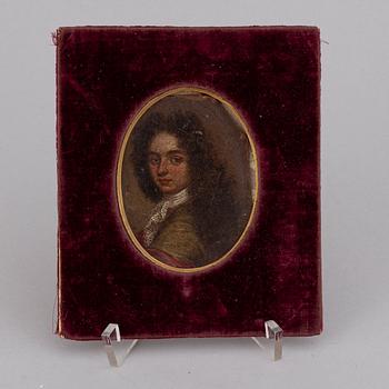OKÄND KONSTNÄR, olja på koppar, miniatyr, 16-1700-tal.
