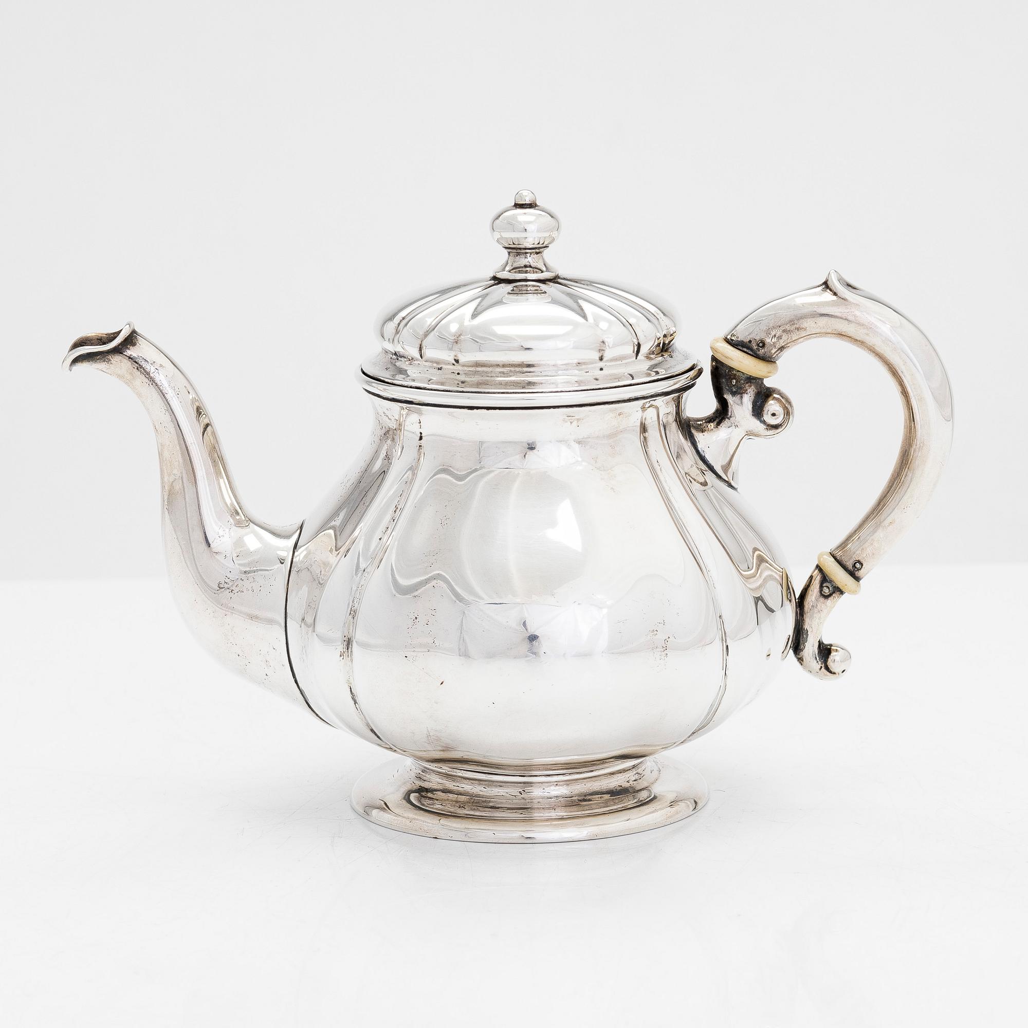 Eduard Friedman, tekanna, silver, Wien, Österrike-Ungern 1881-1919.