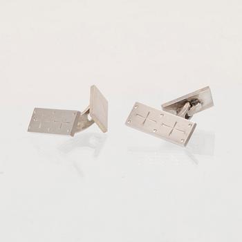 Wiwen Nilsson, a pair of cufflinks, silver, Lund 1953.