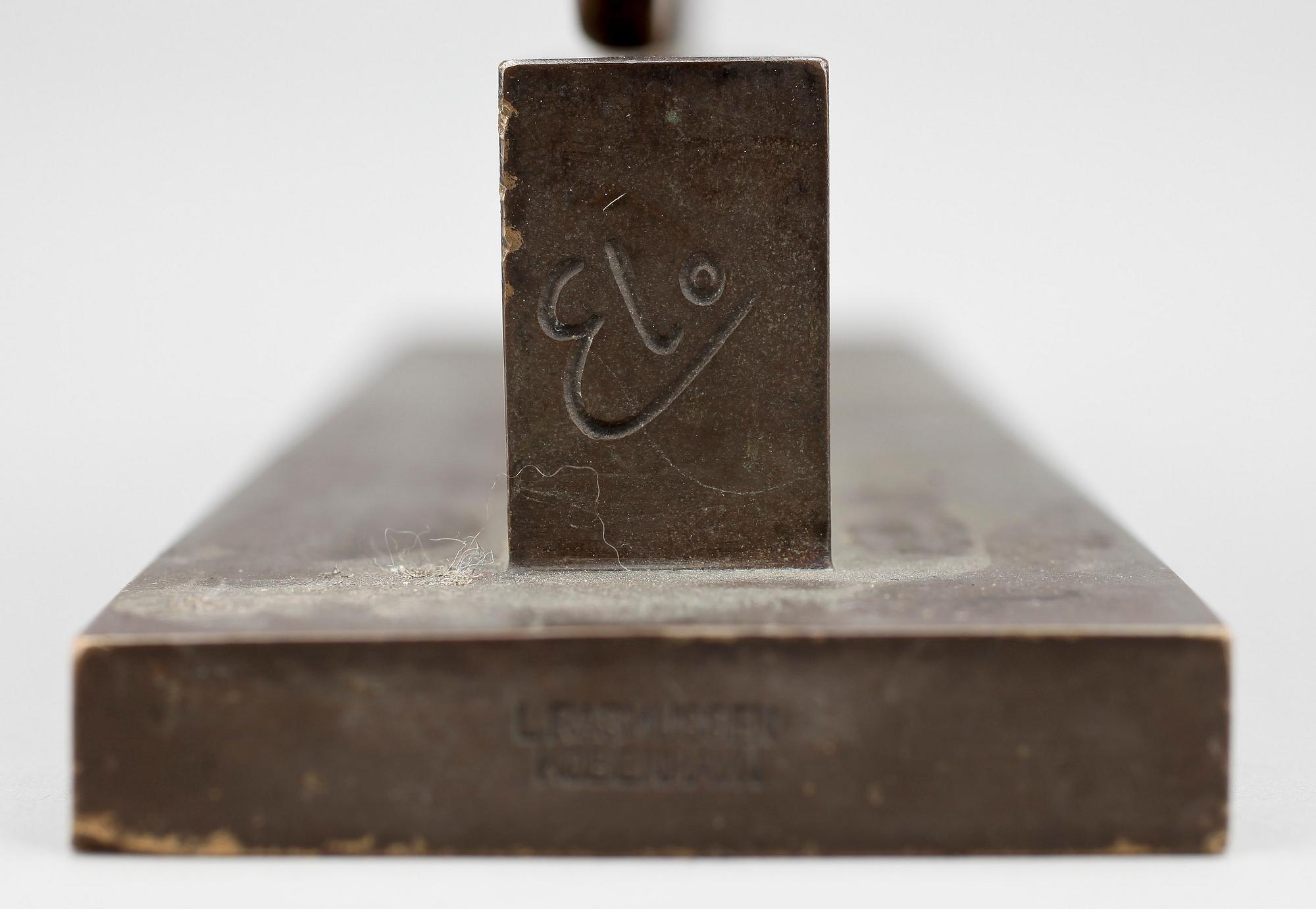 OKÄND KONSTNÄR, skulptur, delvis brons, 1940-tal. Gjutarmärkt L Rasmussen Köpenhamn.