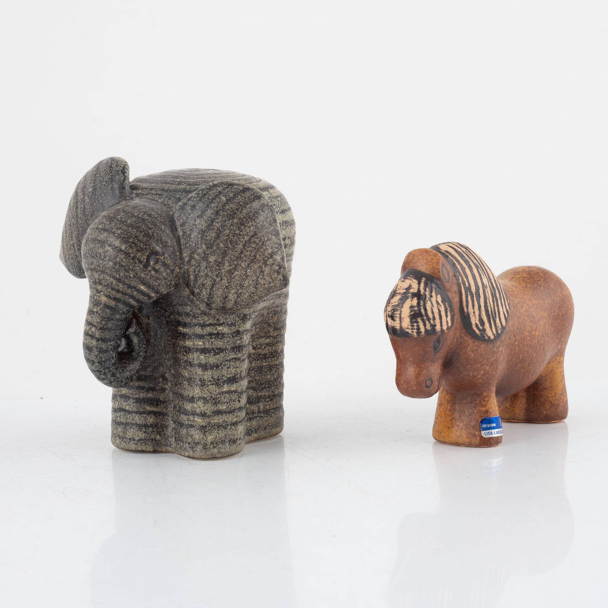 Lisa Larson, a group of six figurines, Gustavsberg and K-Studion.