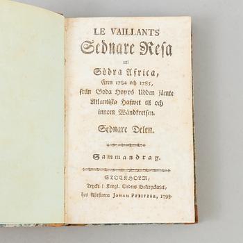 A book, Francois Le Vaillant, 
Stockholm 1798.