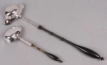 BÅLSLEV SAMT SÅSSLEV, silver, AF Hellman resp Sven Petter Dahlgren, Uppsala 1840 resp 1854.