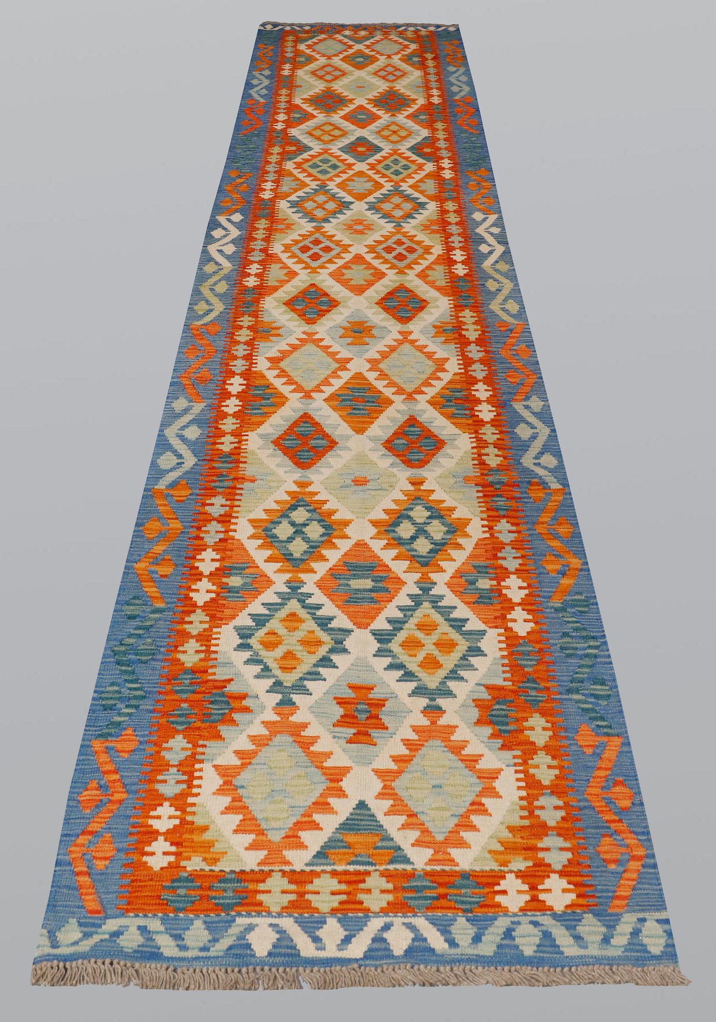 Gallerimatta, Kelim, ca 484 x 81 cm.