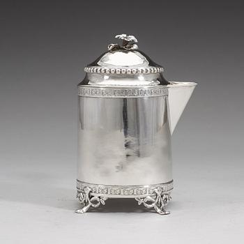 STEPHAN HALLING, Örebro 1788, mjölkkanna, silver, gustaviansk.