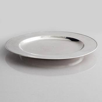 A Russian silver dish, unidentified master, assay master Andrei Sajzew, Moscow 1740s.