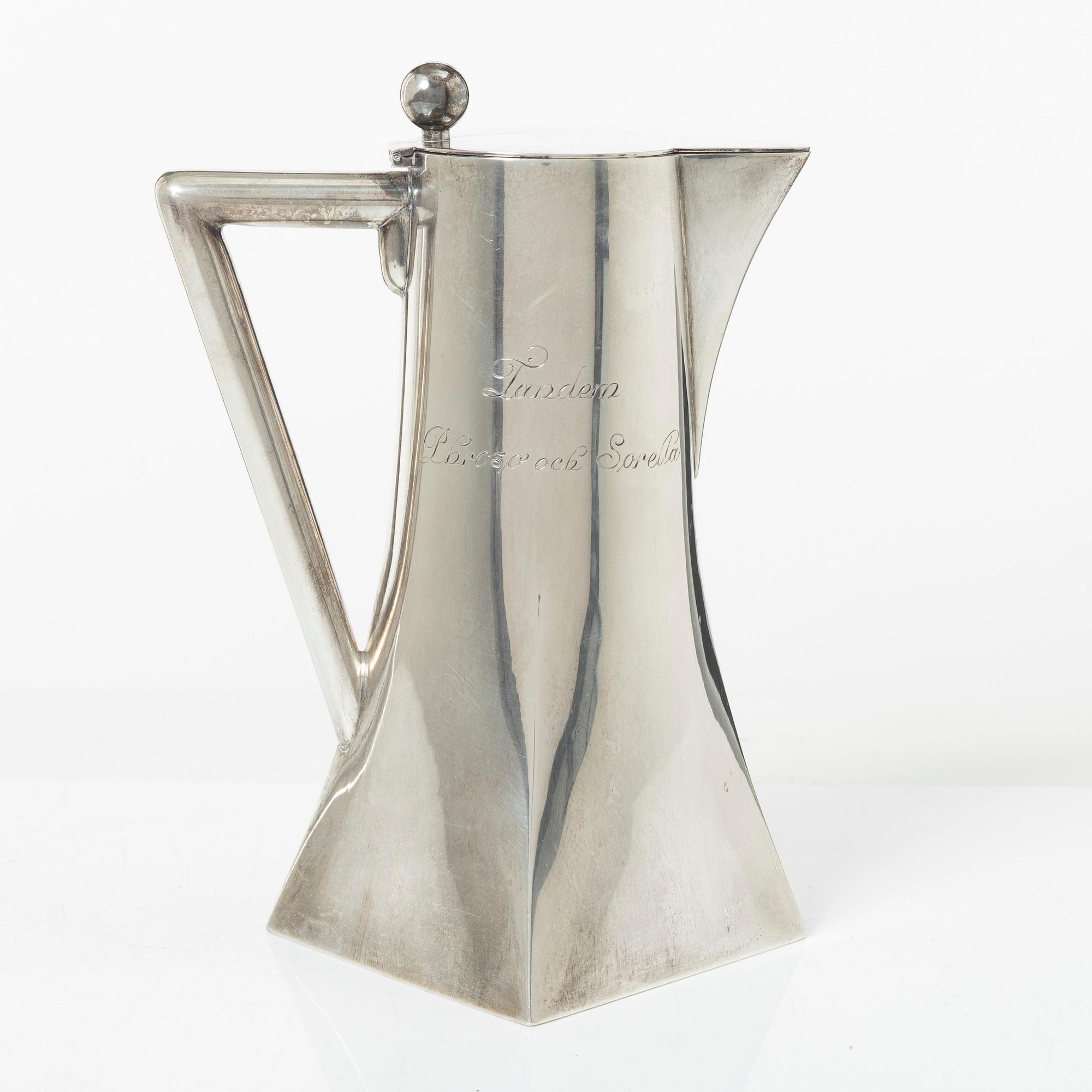 C.G. Hallberg, Kanna, silver, jugend, Stockholm 1904.