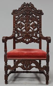 KARMSTOL, barockstil, 1900-tal.