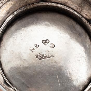 A swedish silver beaker, mark of Johan Stras, Stockhom 1795.