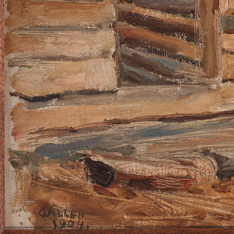 Akseli Gallen-Kallela, An inland settlement under construction.