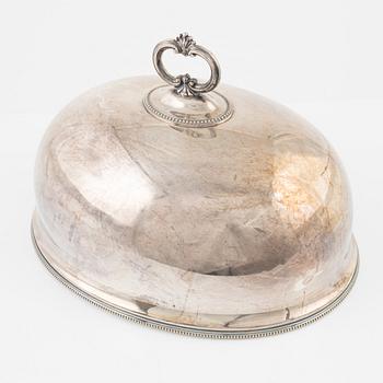 A silver plated cover, England around the year 1900.