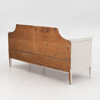 A late Gustavian sofa, early 19th century.