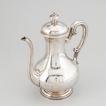 A 19th century Swedish silver coffee pot.