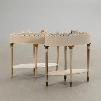 Blombord, 2 st, K. A. Hultén, 1950-tal.